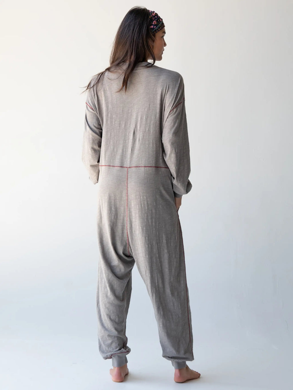 Johnnie Cotton Jumpsuit - Charcoal